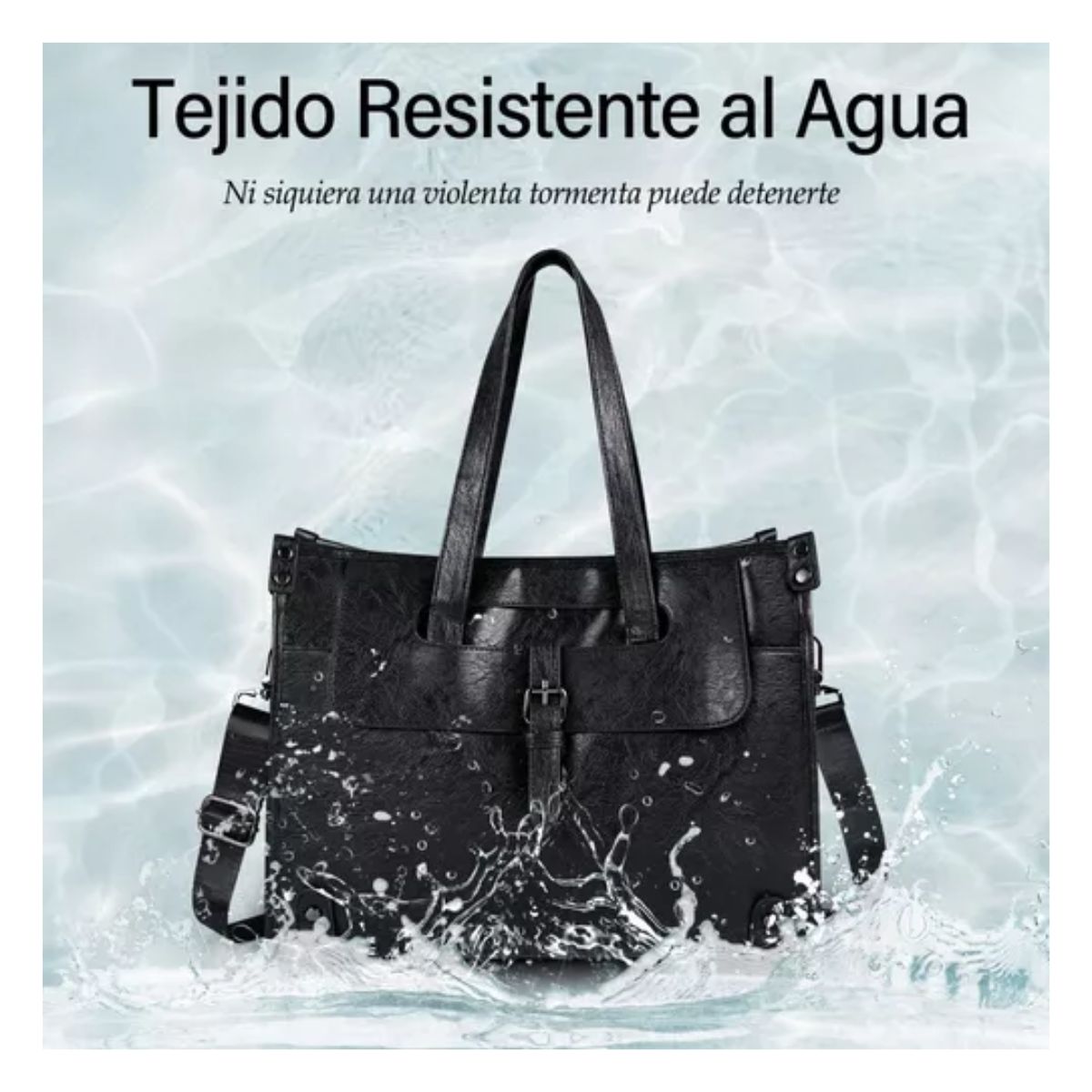 Bolsa Para Laptop Portafolio Mujer, Maletin Hombre De Cuero Negro