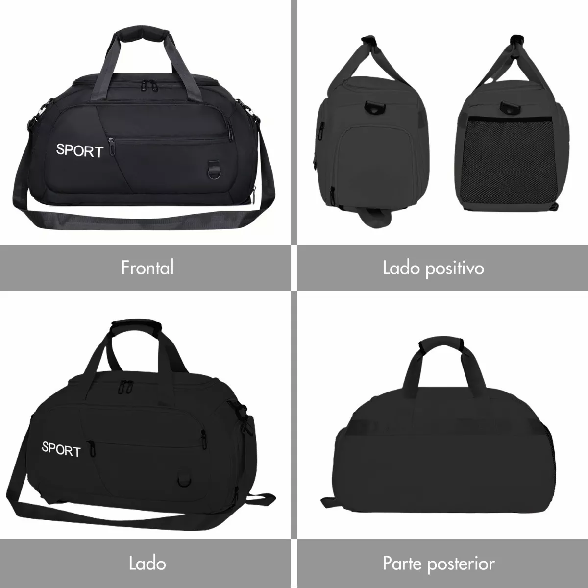 Maletas Viaje Bolso Deportivo Para Gym Viaje Mochila Dama Negro