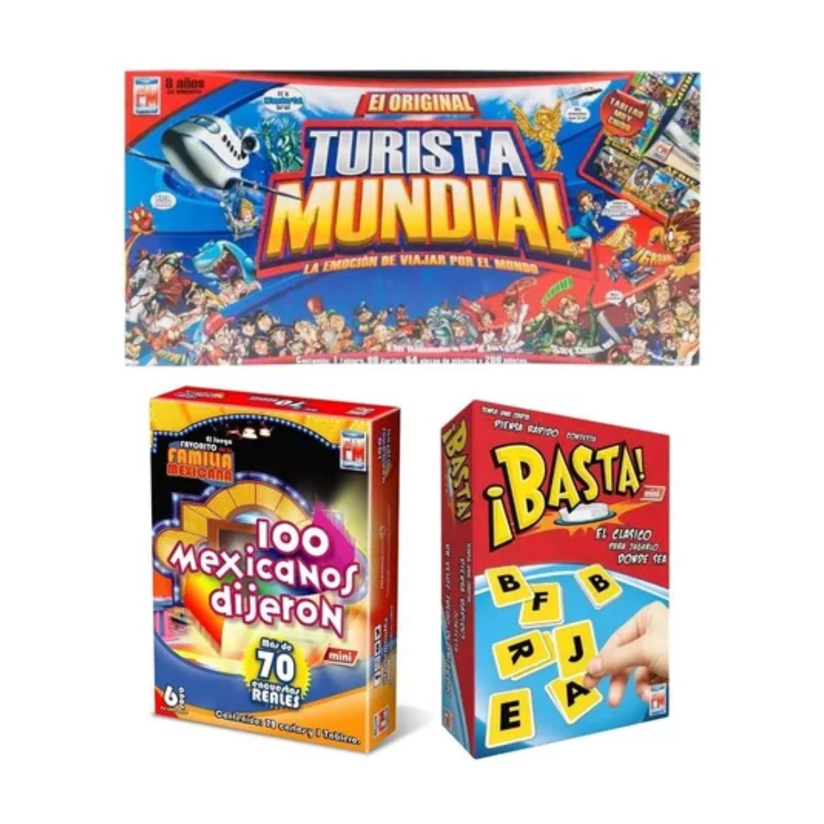 3 Pack Familia | Turista Mundial + 100 Mexicanos + Basta 