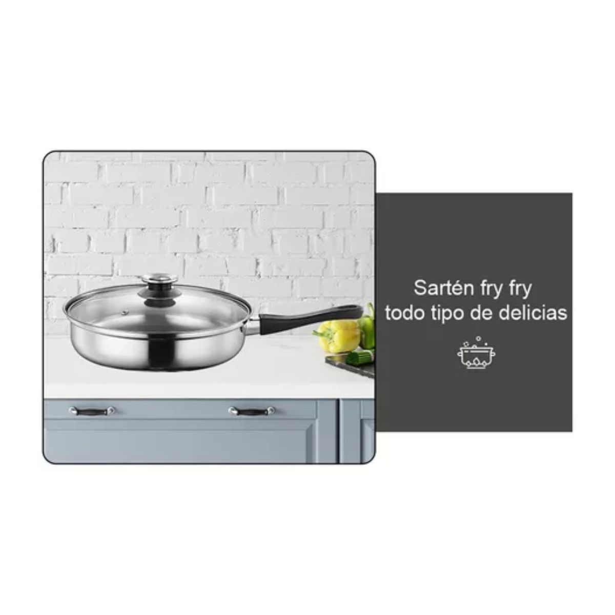 Batería De Cocina Ollas Acero Inoxidable Tapa Cacerola 6pcs Plata