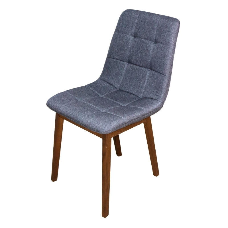 Set de 6 Sillas Armables de Madera en Lino Gris