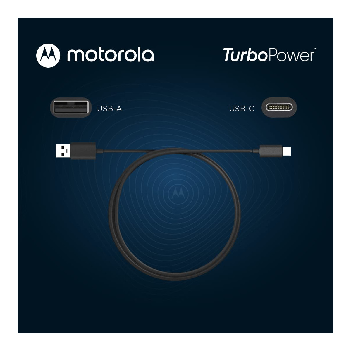 Cable tipo C a USB-A MOTOROLA 2 metros carga rápida y datos
