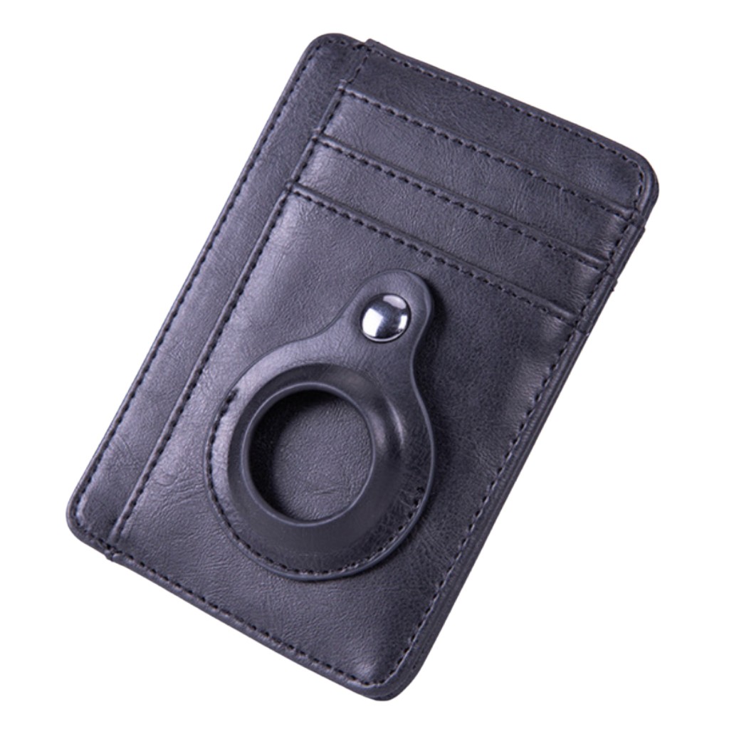 Tarjetero con espacio para AirTag - Portatarjetas de Cuero | Negro y Café