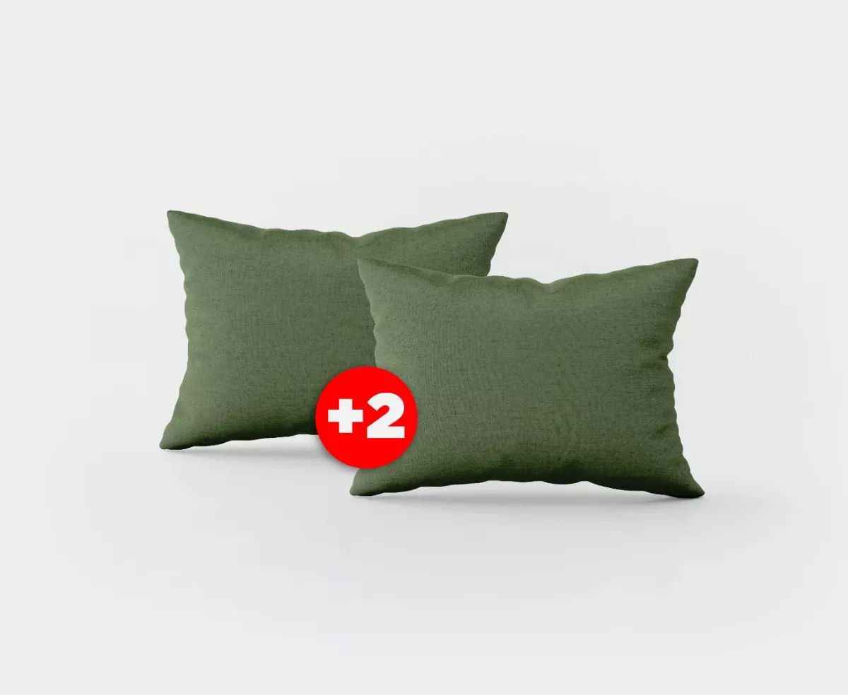 Cabecera Individual Cuadro Grande Económica Msi 2 Cojines - Verde