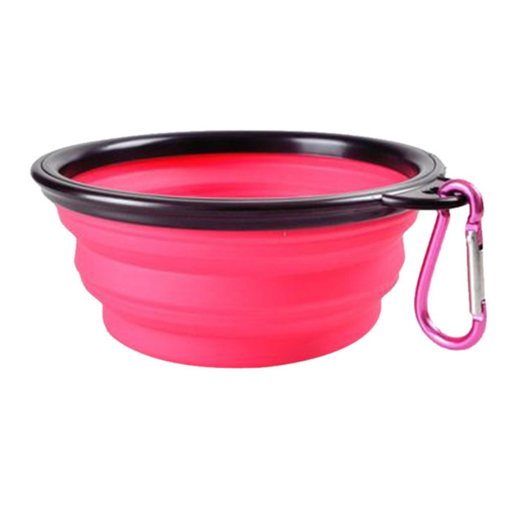 Plato Plegable de Silicona para Mascotas - Cuenco Portátil Alimento/Agua