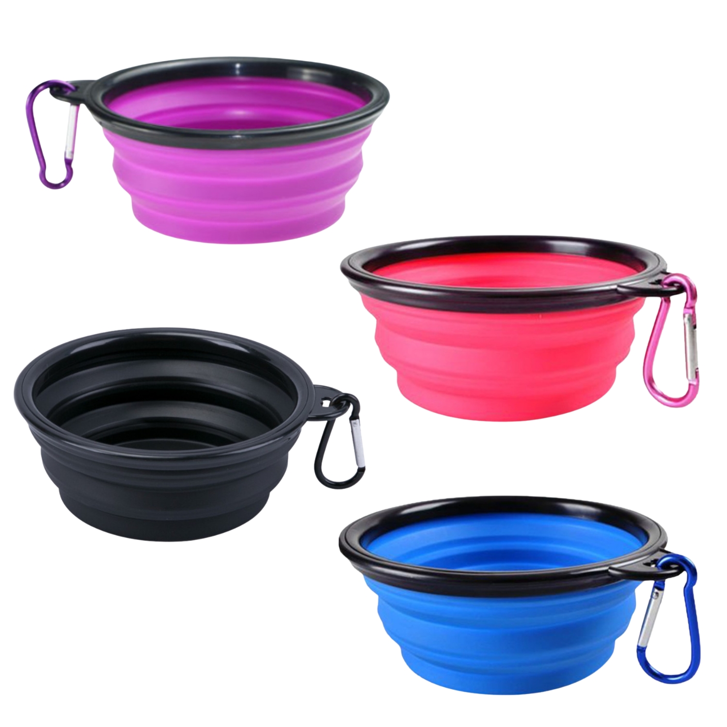 Plato Plegable de Silicona para Mascotas - Cuenco Portátil Alimento/Agua