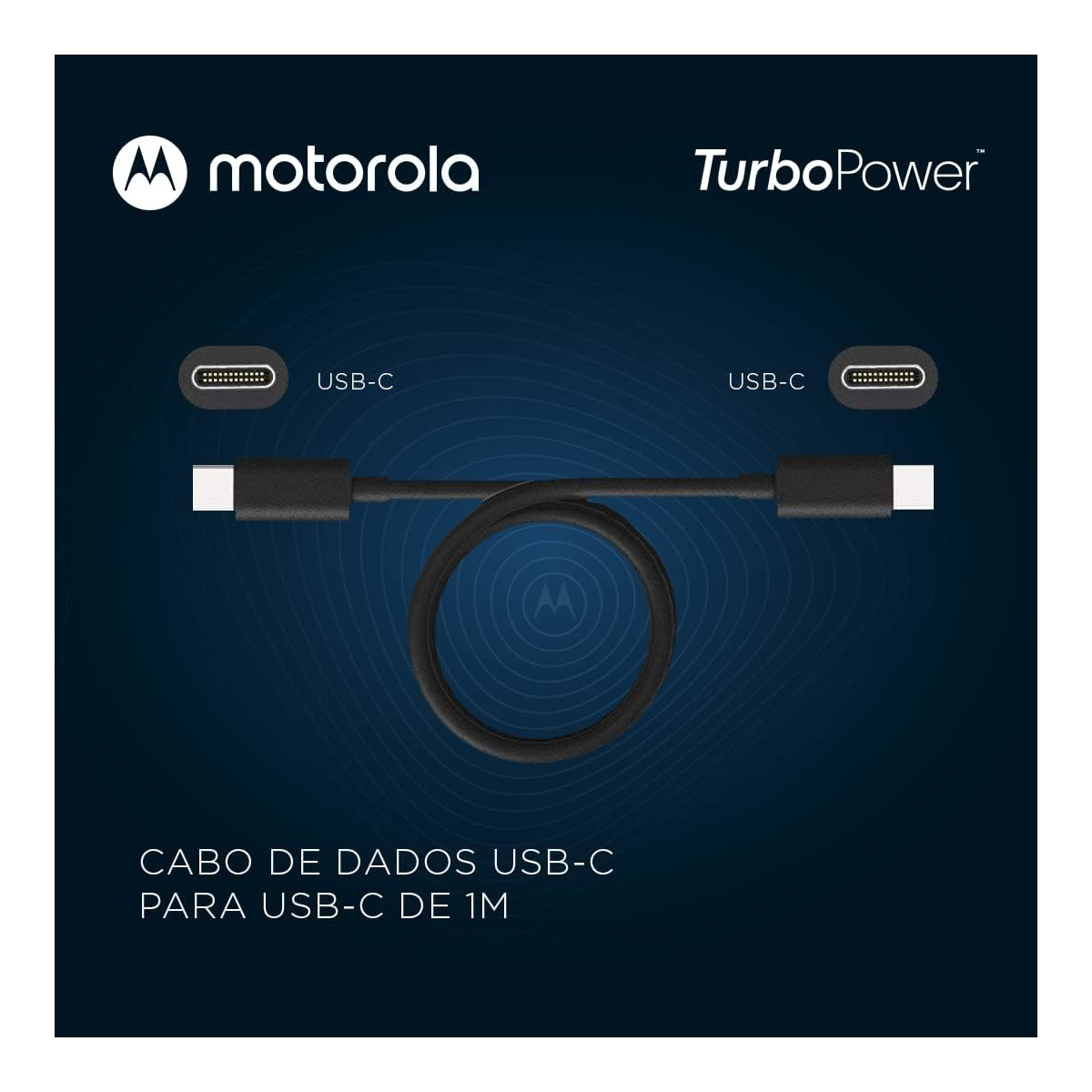 Cable tipo C a C MOTOROLA 1 metro carga rápida y datos