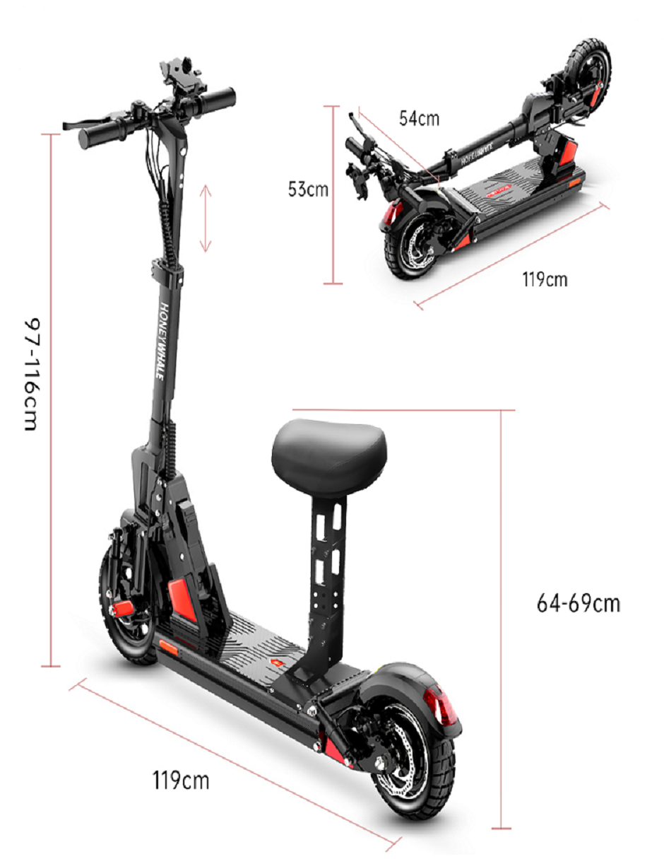 Scooter Eléctrico Honey Whale C1 Negro