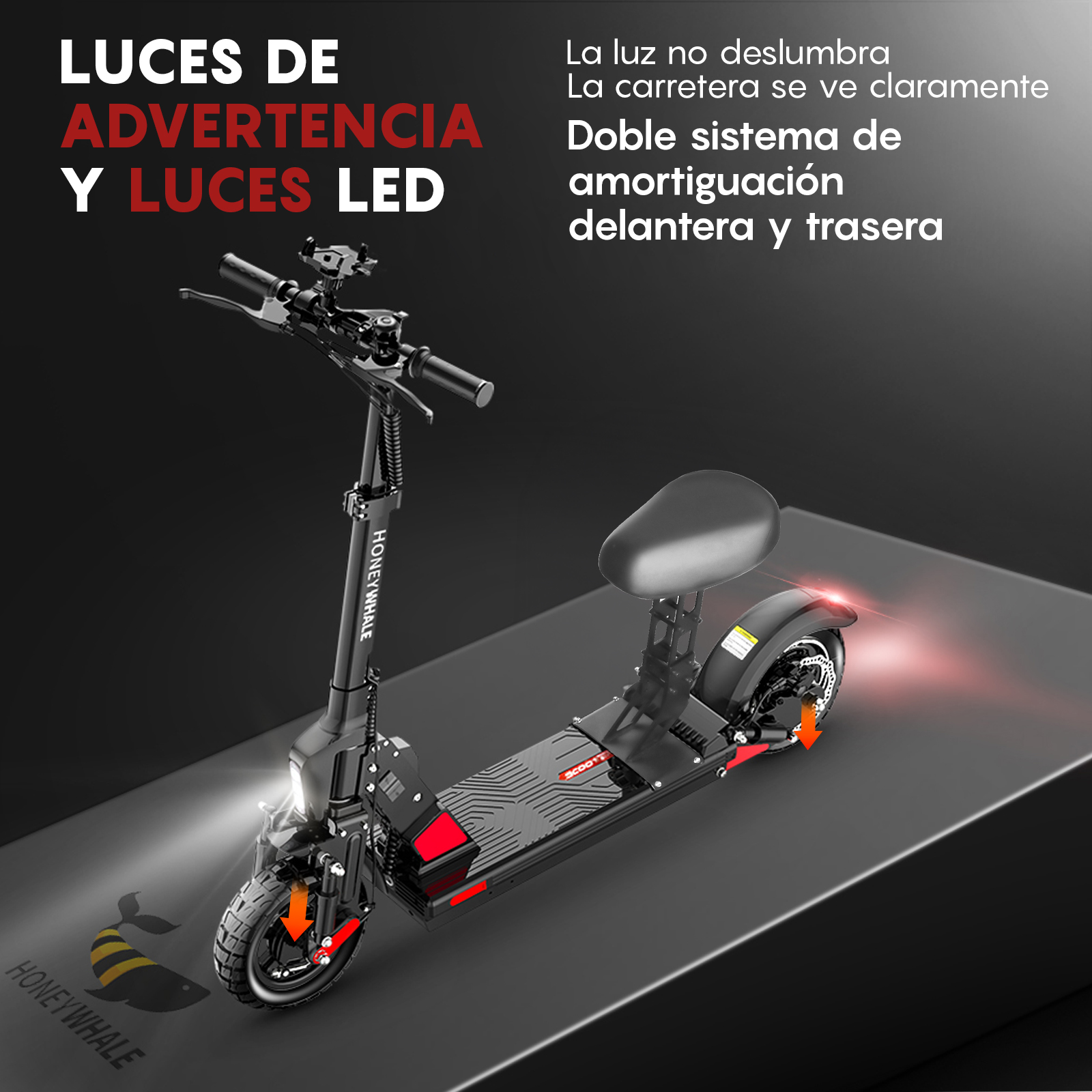 Scooter Eléctrico Honey Whale C1 Negro