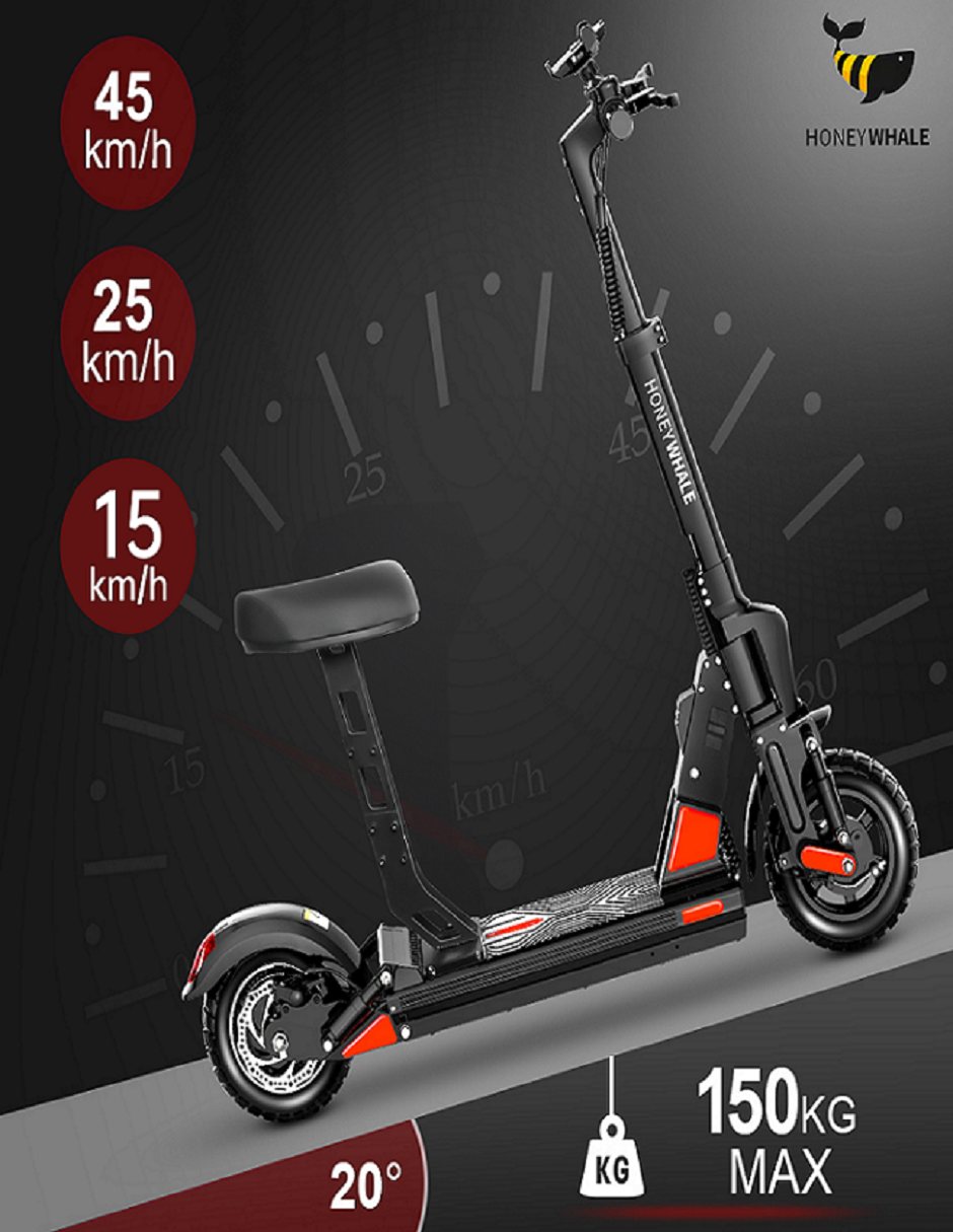 Scooter Eléctrico Honey Whale C1 Negro