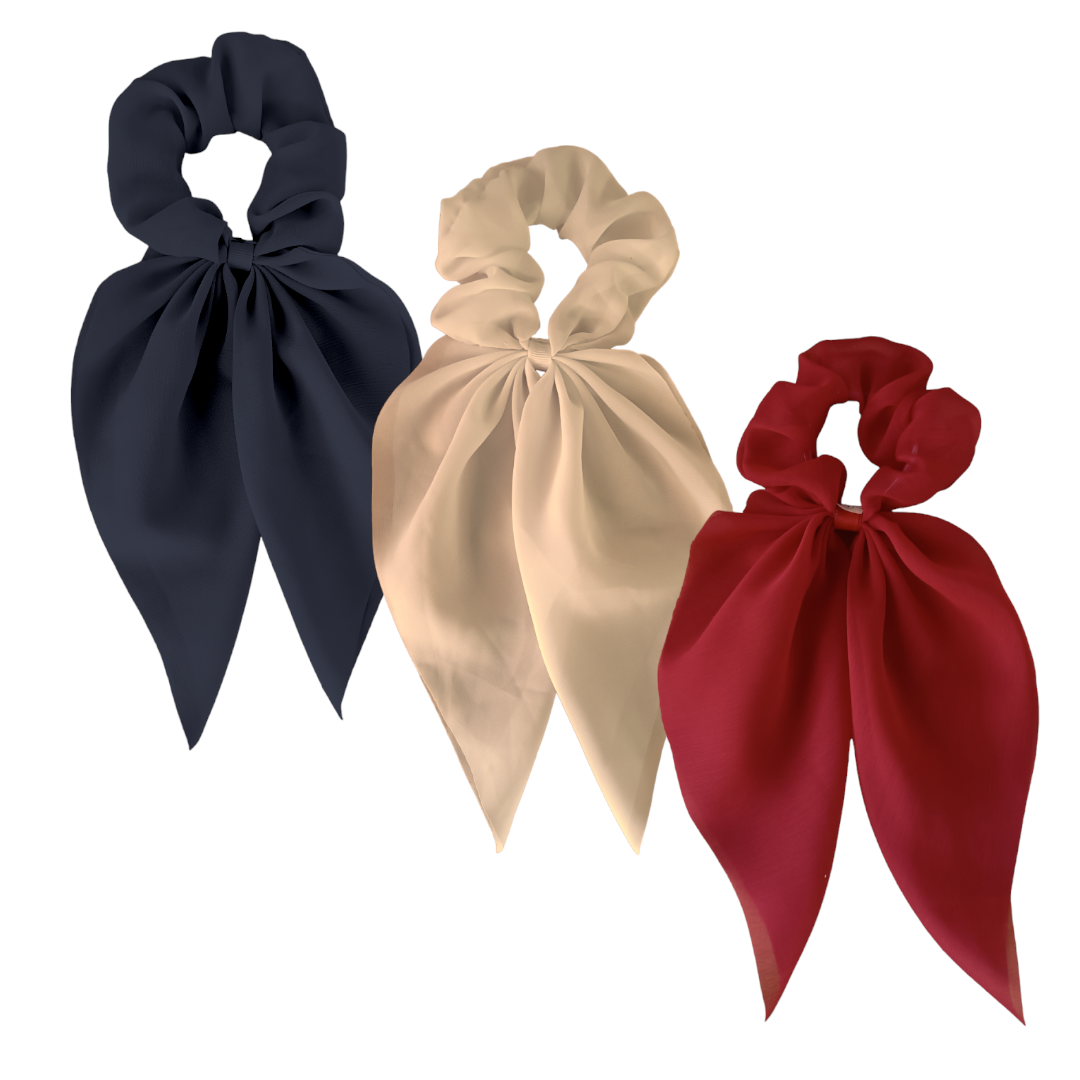 Trío de scrunchie colitas. Cute as a Bug, lindo accesorio para el cabello. 