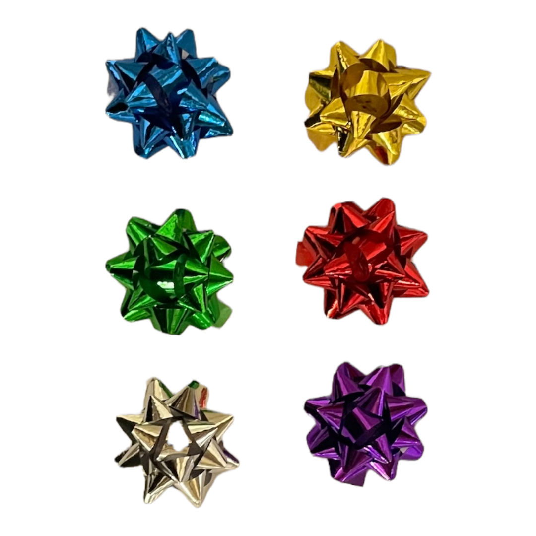 Mini Moños Para Regalo Metálico 1 Caja C/100