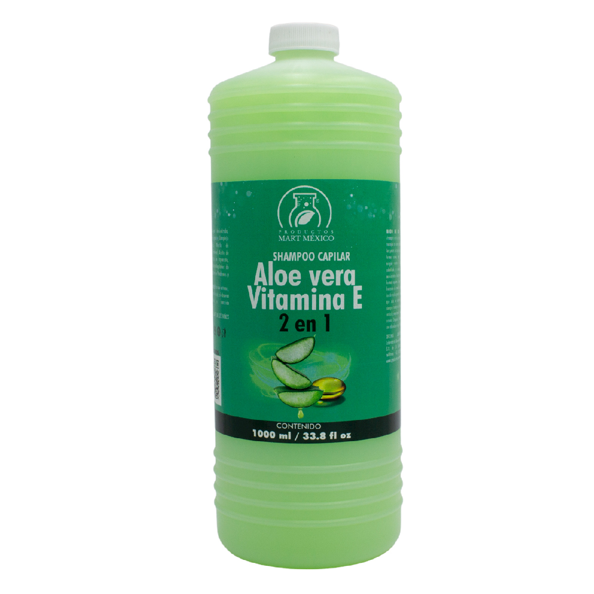 Shampoo Capilar Aloe Vera Con Vitamina E 2 en 1 (1 litro)