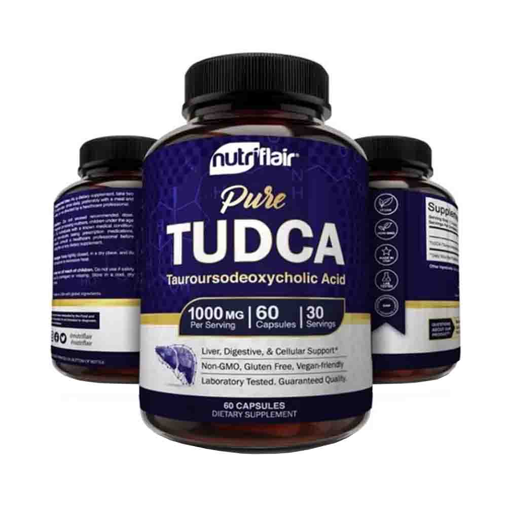 Pure Tudca 1000mg Nutriflair 60 capsulas Apoyo Toxididad Hepatico 