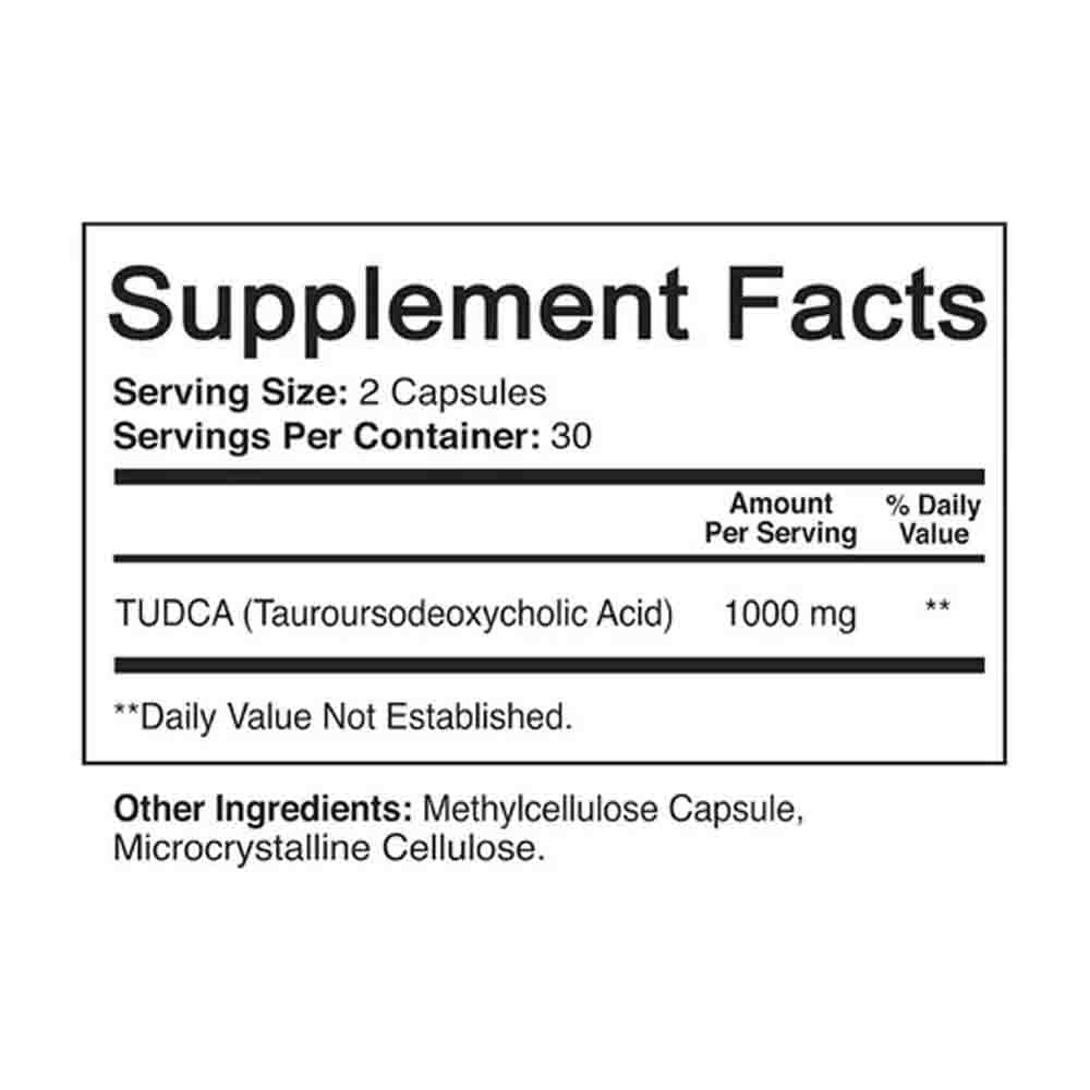 Pure Tudca 1000mg Nutriflair 60 capsulas Apoyo Toxididad Hepatico 