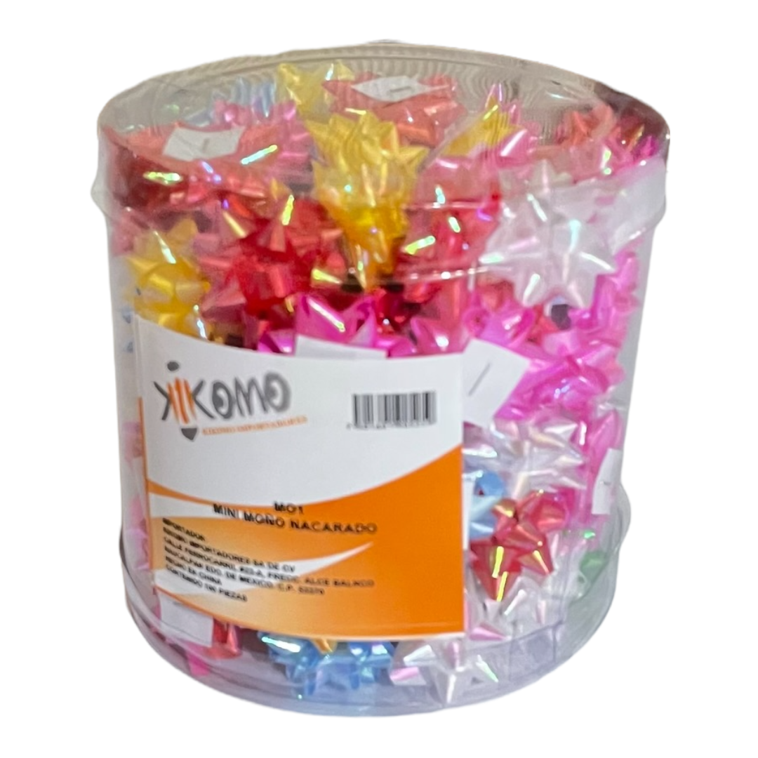 Mini Moños Para Regalo Colores Nacarados 1 Caja C/100