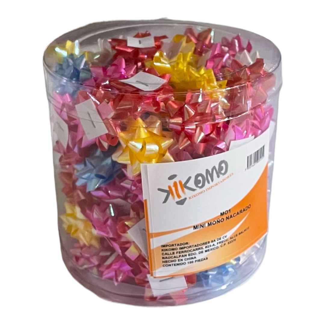 Mini Moños Para Regalo Colores Nacarados 1 Caja C/100