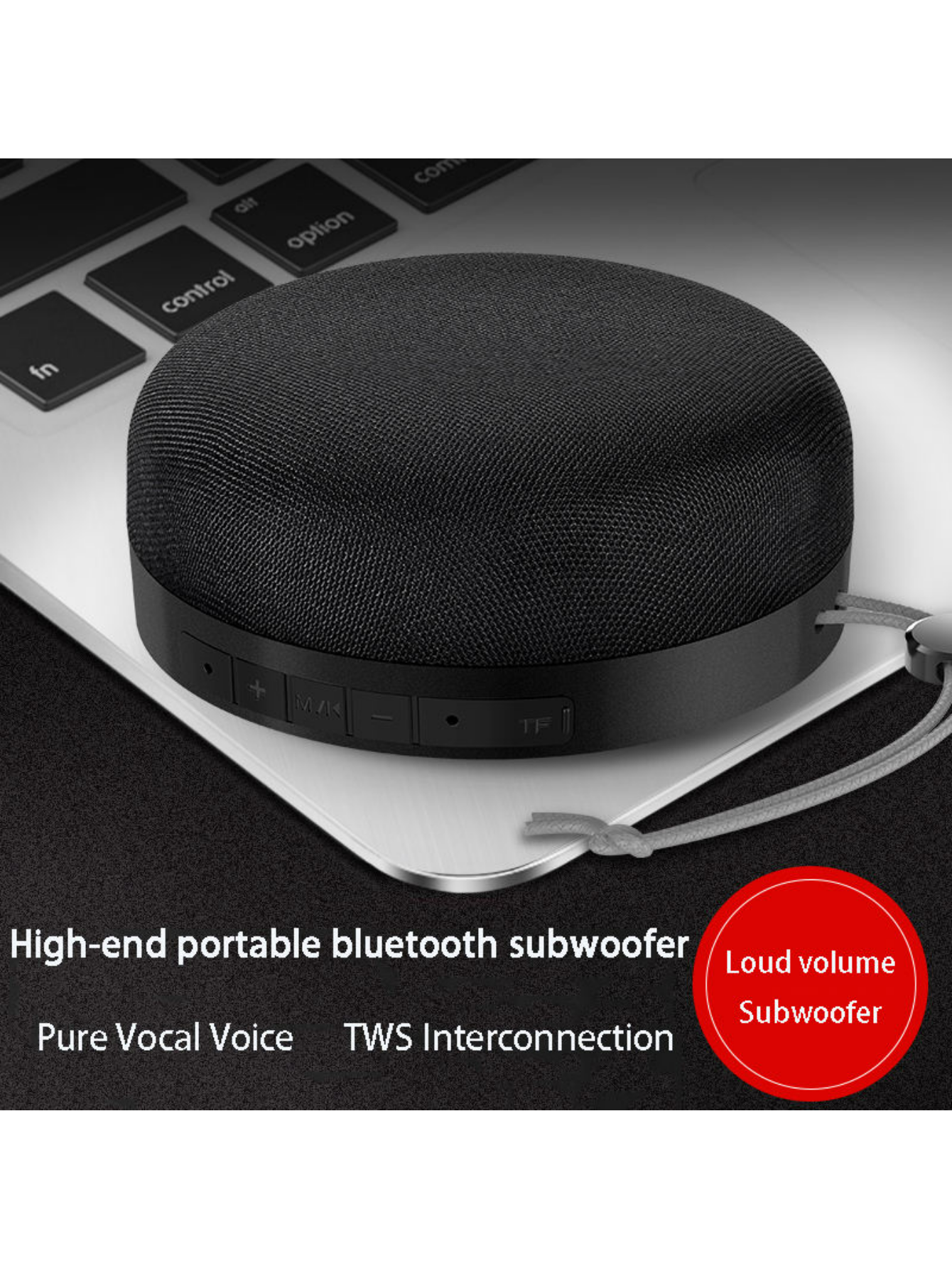 Bocina Altavoz Portátil Bluetooth Subwoofer D60 HiFi Sonido Envolvente 360 COLOR NEGRO