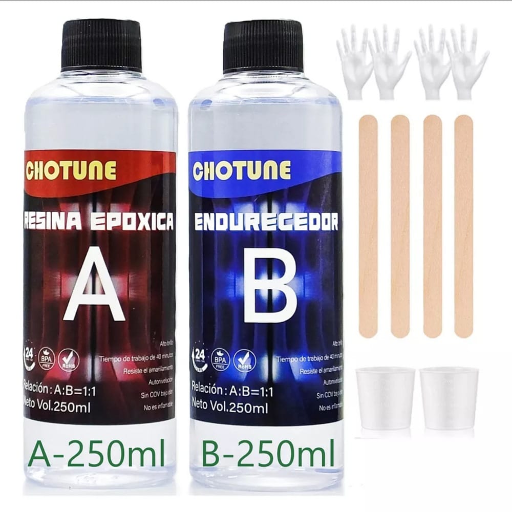 Kit De Resina Epoxy Para Artesanías Y Bricolaje 16onzas 1:1