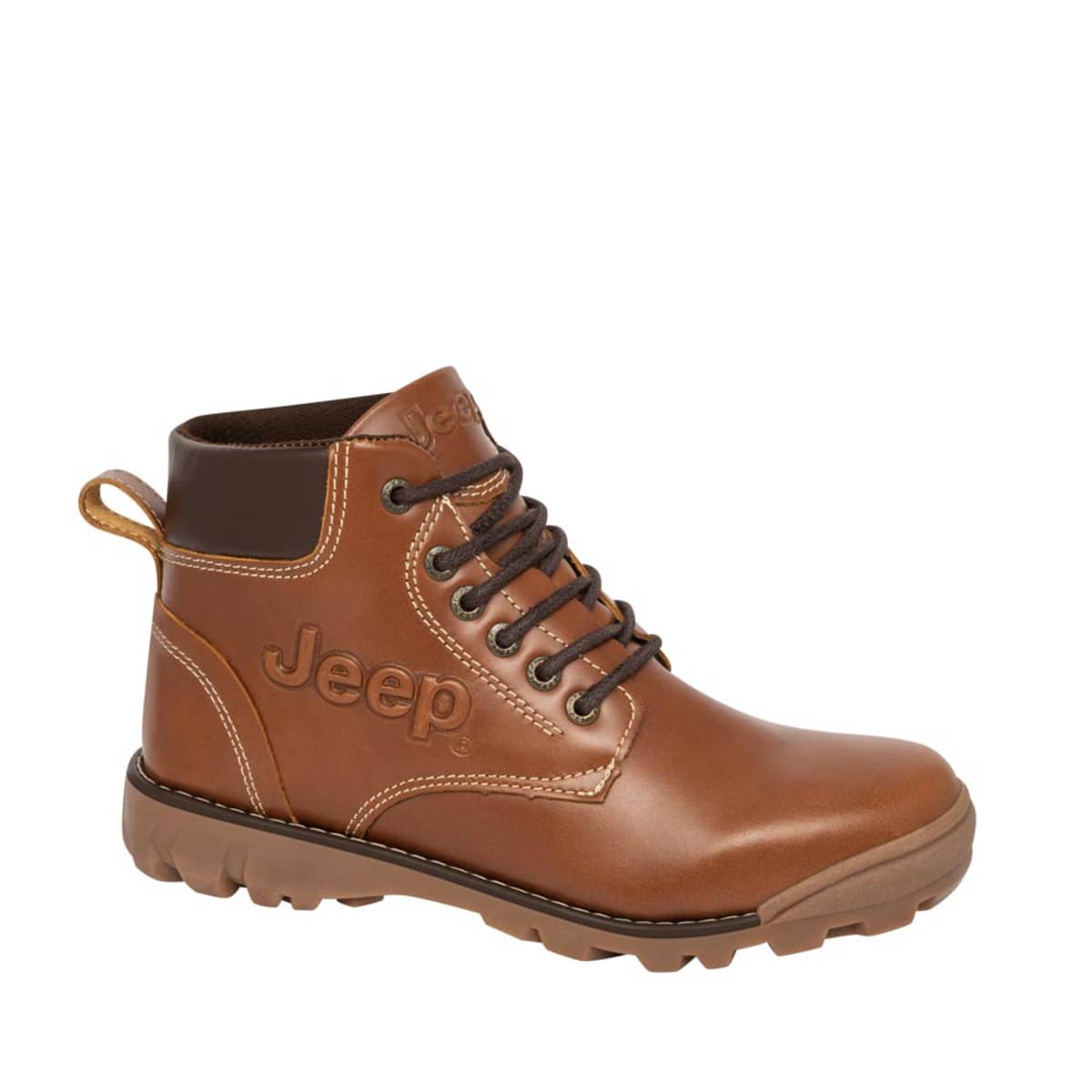Botines Jeep color miel de montaña y senderimos para hombre, mod. 1091518