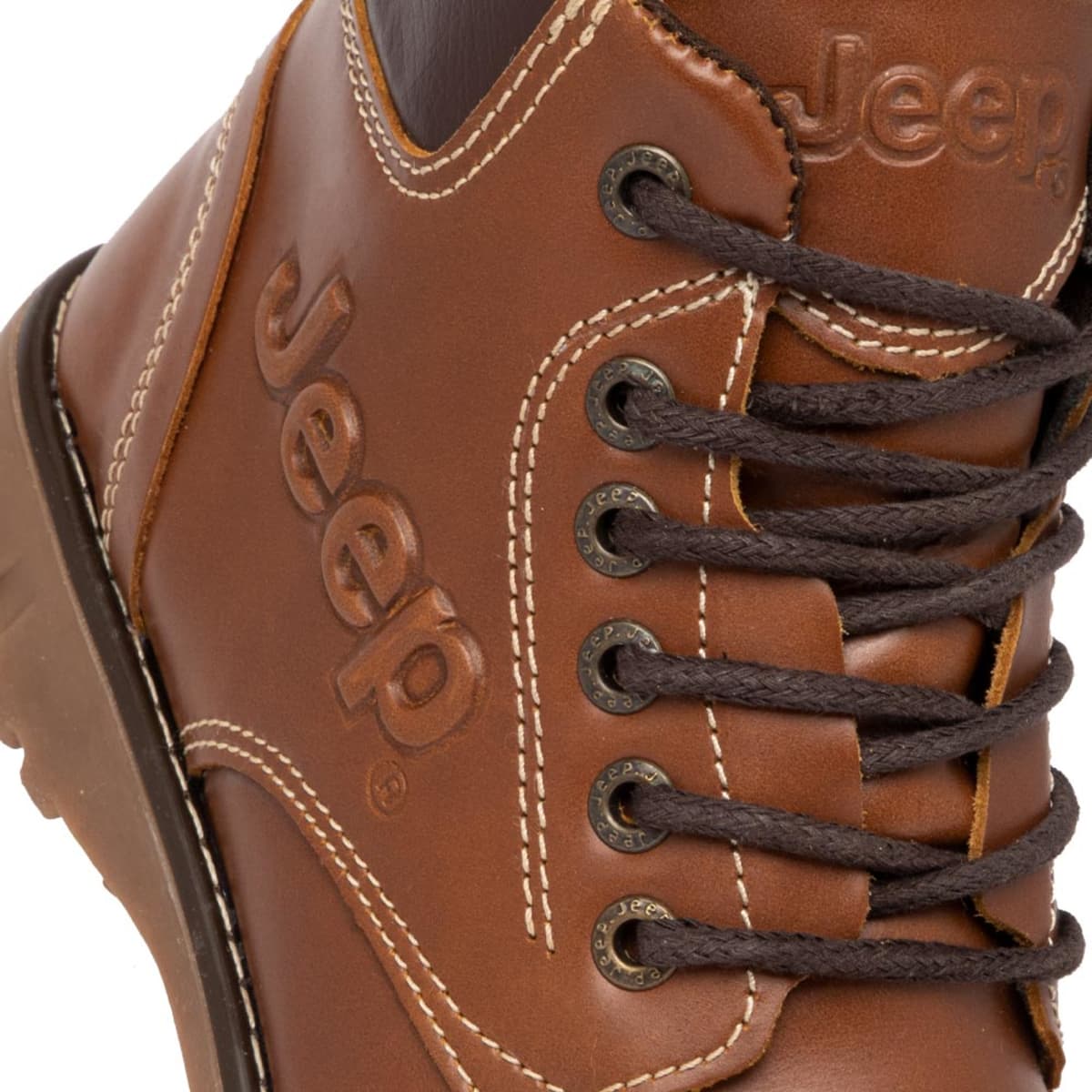 Botines Jeep color miel de montaña y senderimos para hombre, mod. 1091518
