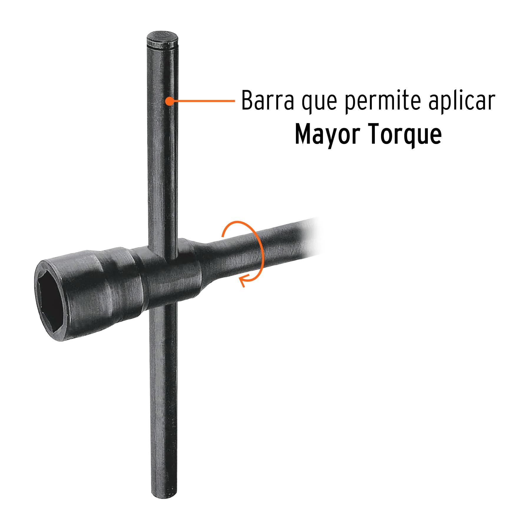 LLAVE DE ARTILLERÍA 13/16 X 1-1/2" BOCA CUADRADA Y HEXAGONAL TRUPER 15488