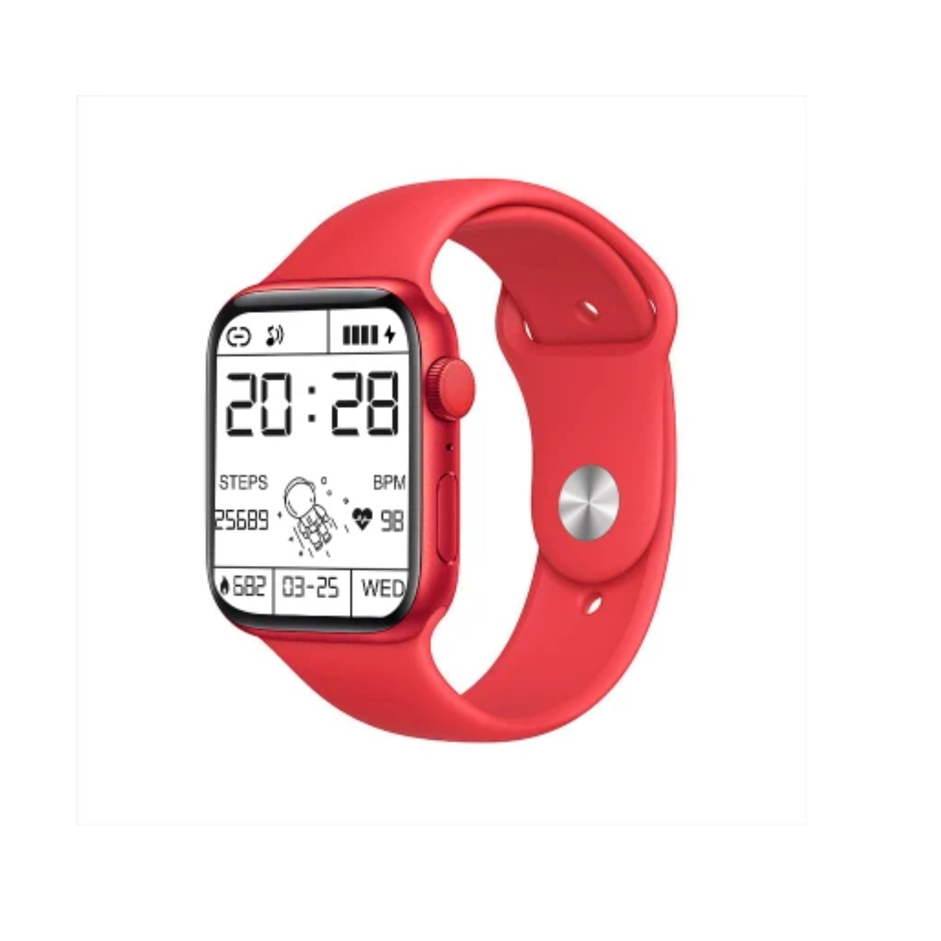 Smartwatch X7 Max Serie 7, Reloj Inteligente Unisex, Deportivo y Casual Color Rojo