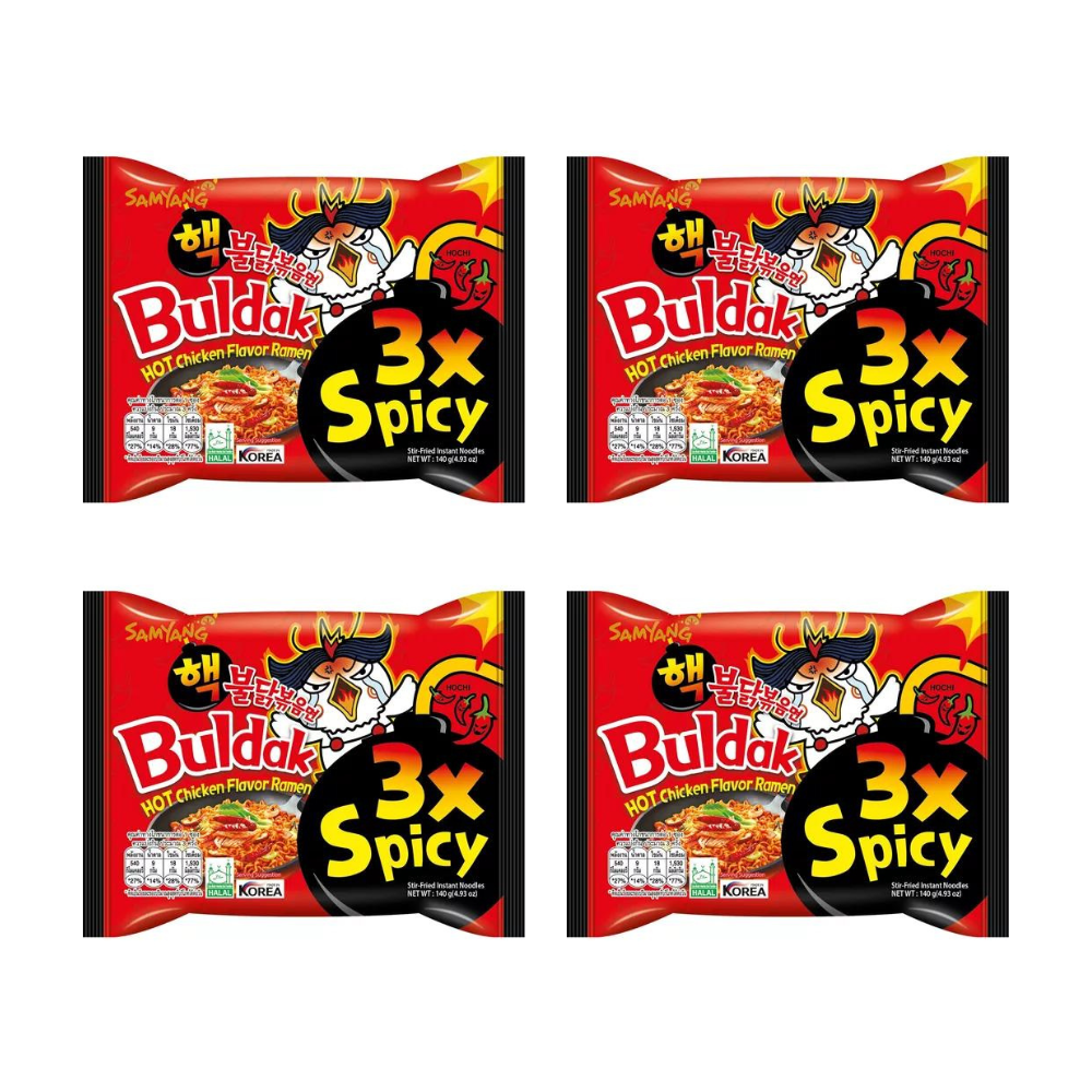 Ramen Buldak picante X3 4 piezas