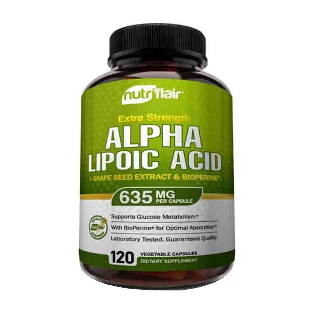 Acido Apha Lipoico 635mg Nutriflair 120 capsulas Alpha Lipoic Acid 