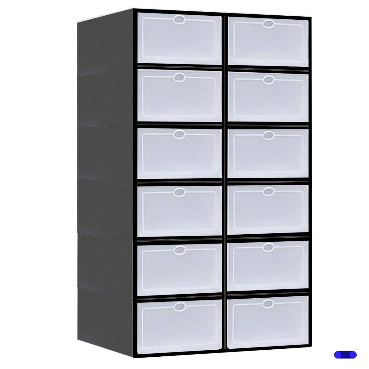 Set 12 Cajas Organizadoras Zapatero Apilables Multiusos