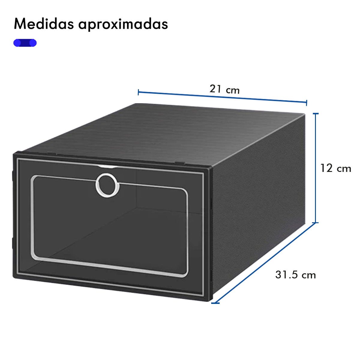 Set 12 Cajas Organizadoras Zapatero Apilables Multiusos