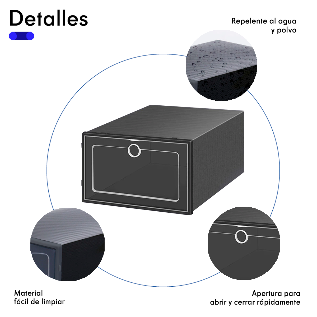 Set 12 Cajas Organizadoras Zapatero Apilables Multiusos