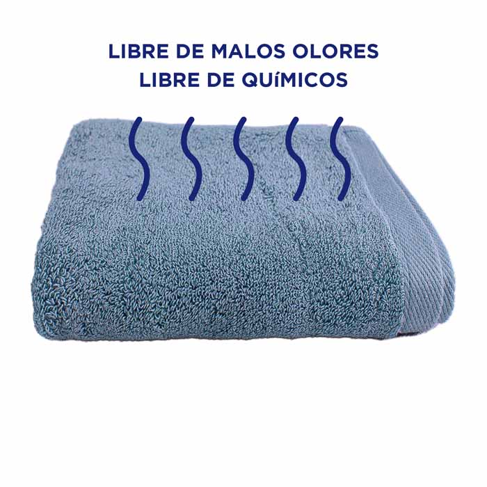 Toalla Medio Baño Gris 6 piezas 100% Algodon 70x140 - Hokins