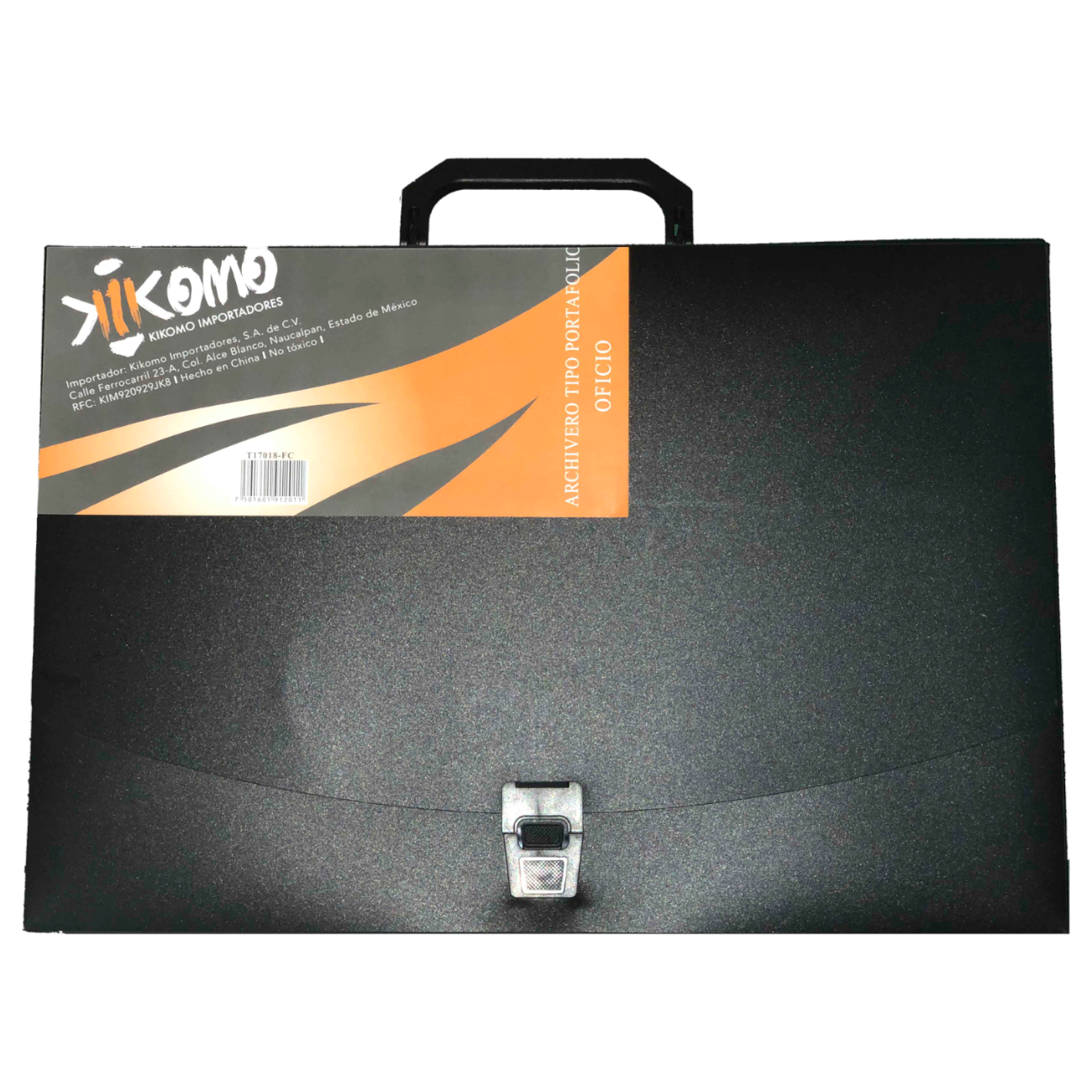 Portafolio de plástico tamaño oficio.