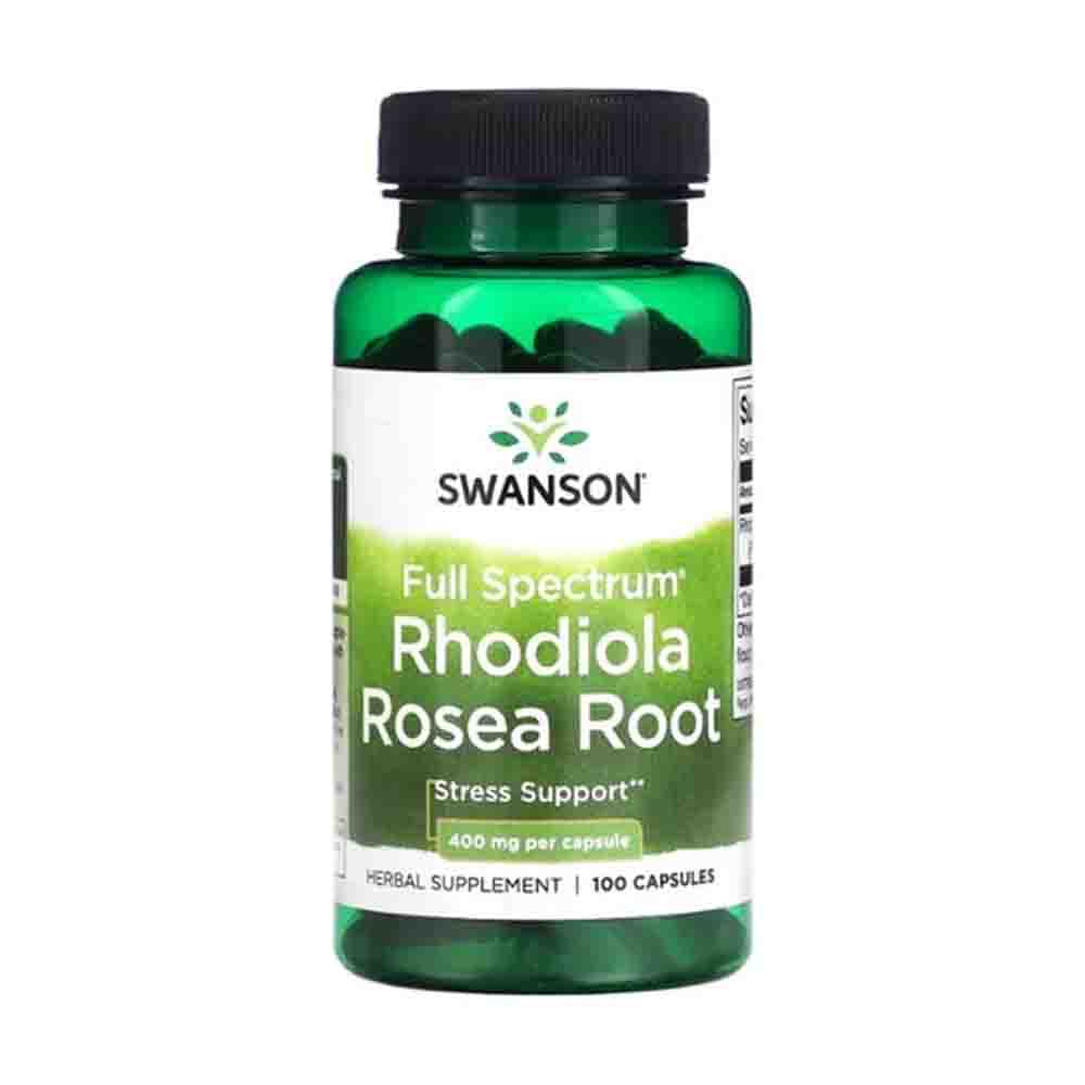 Rhodiola Rosea 400mg Swanson 100 capsulas Energia Salud Animo 