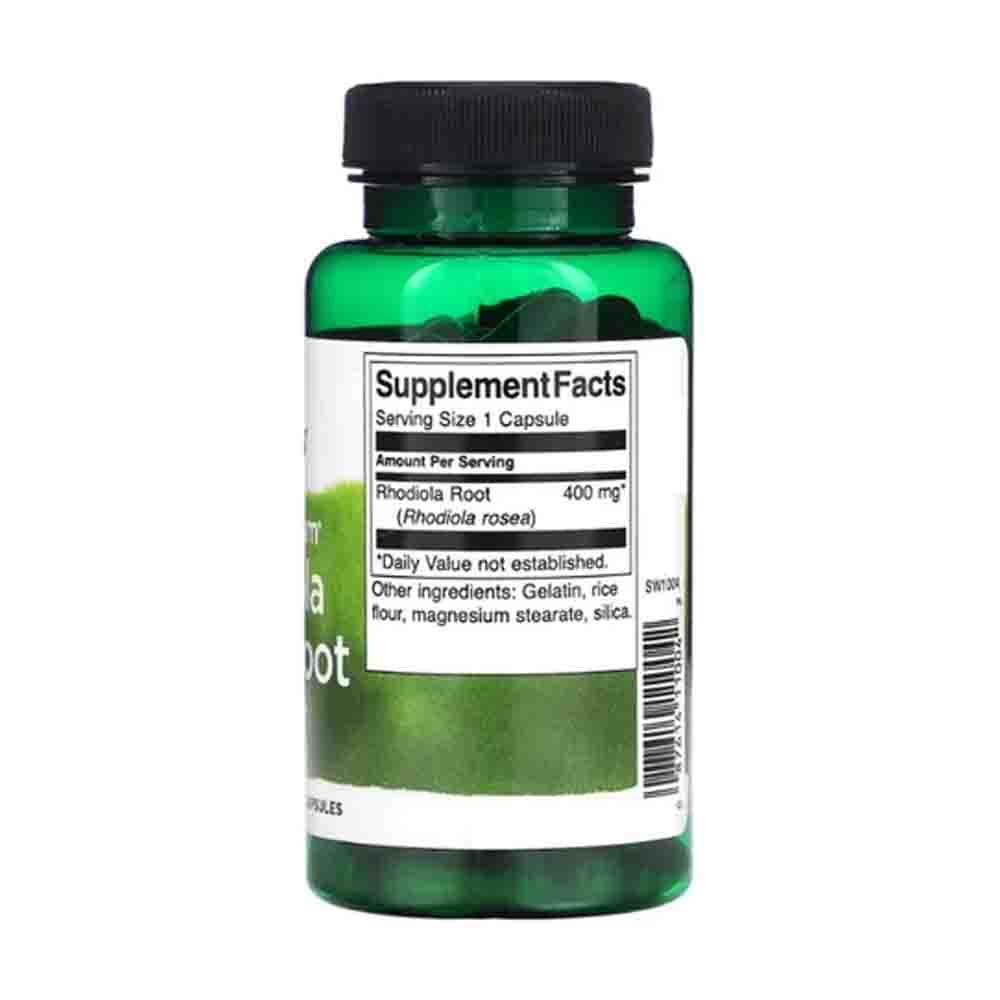 Rhodiola Rosea 400mg Swanson 100 capsulas Energia Salud Animo 