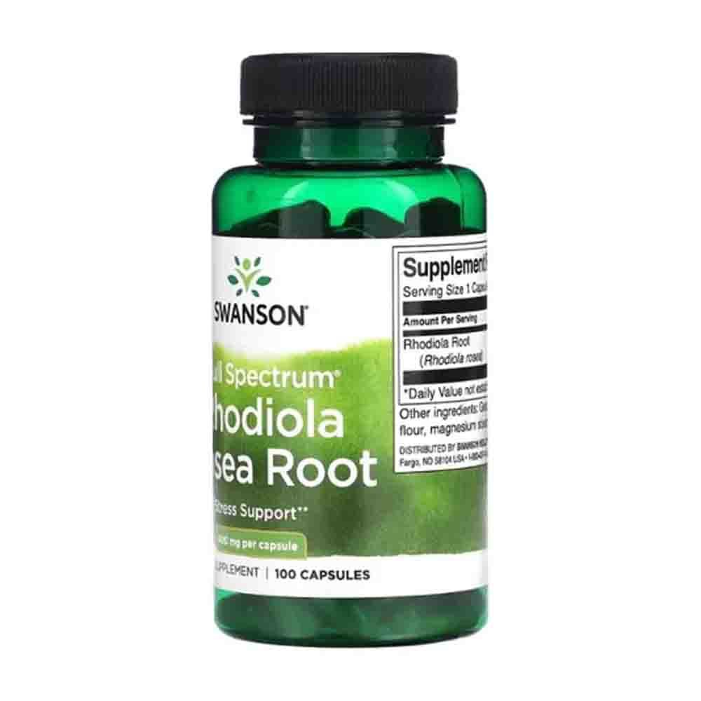 Rhodiola Rosea 400mg Swanson 100 capsulas Energia Salud Animo 