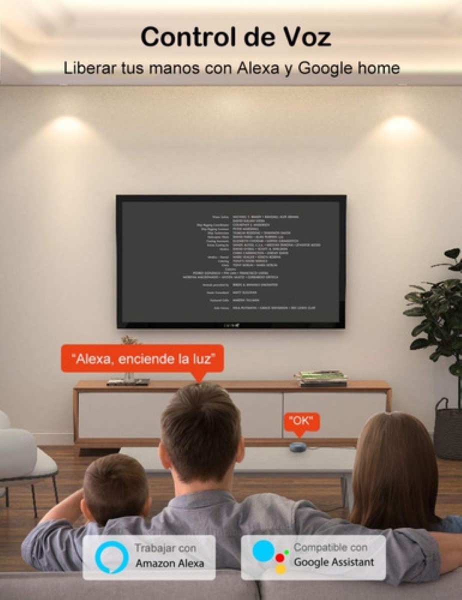 Interruptor Inteligente Wifi De Luz Pared Apagador 1 Vía 15a Blanco