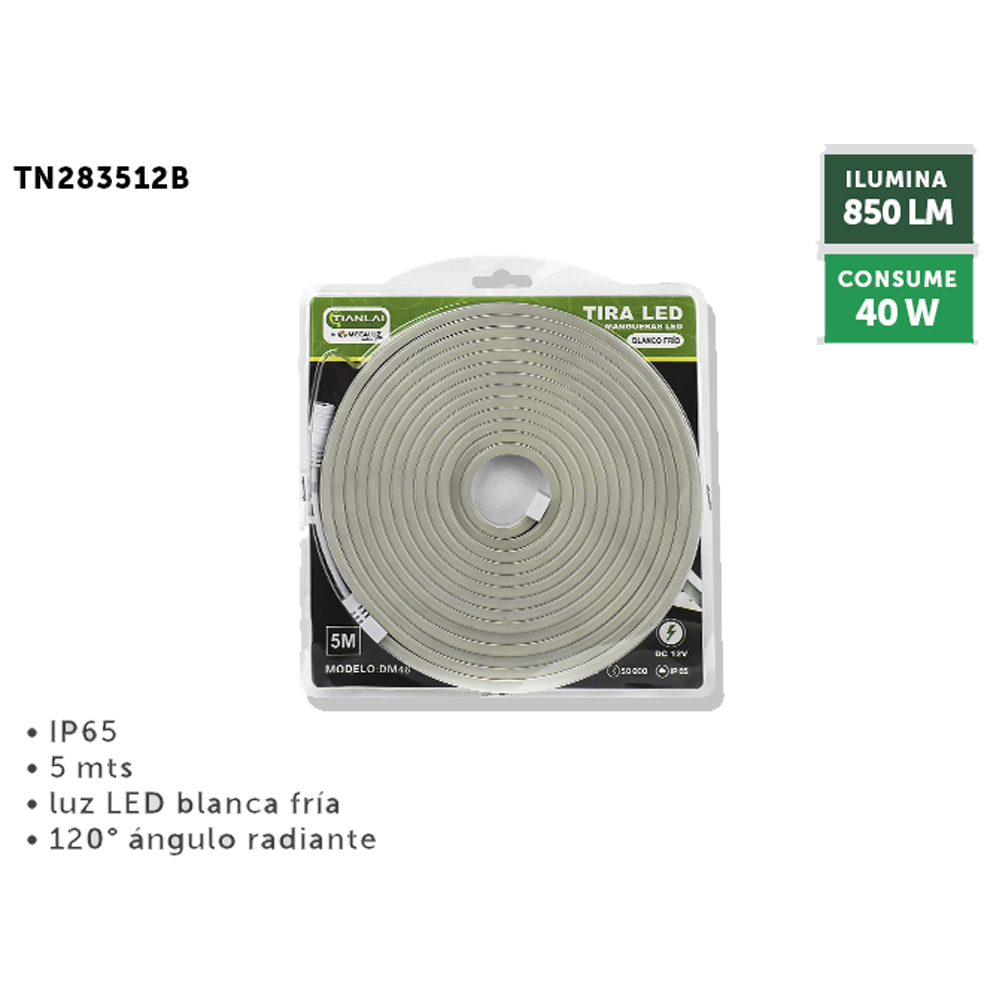Tira Led Flexible Luz Blanca de 5 Metros de Largo IP65