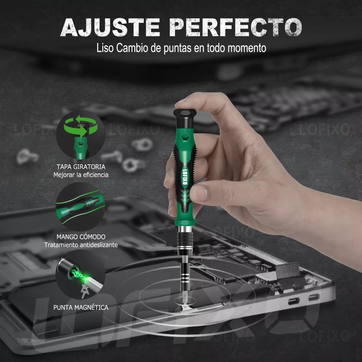 Kit Desarmador De Estrella Torx Triwing Gamer Para Celulares Verde
