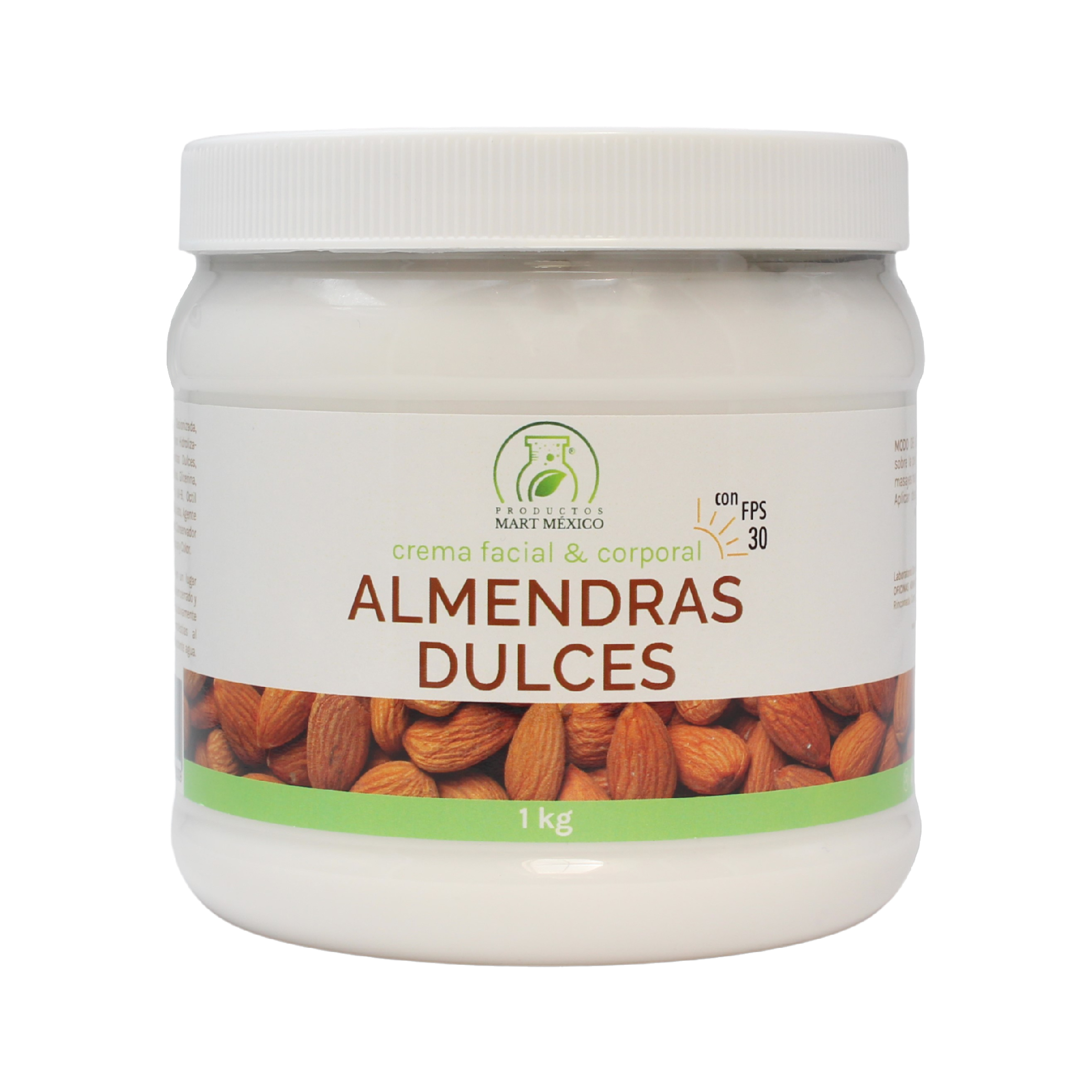 Crema Facial & Corporal De Almendras Dulces Con Filtro Piel Tersa 1 kilo