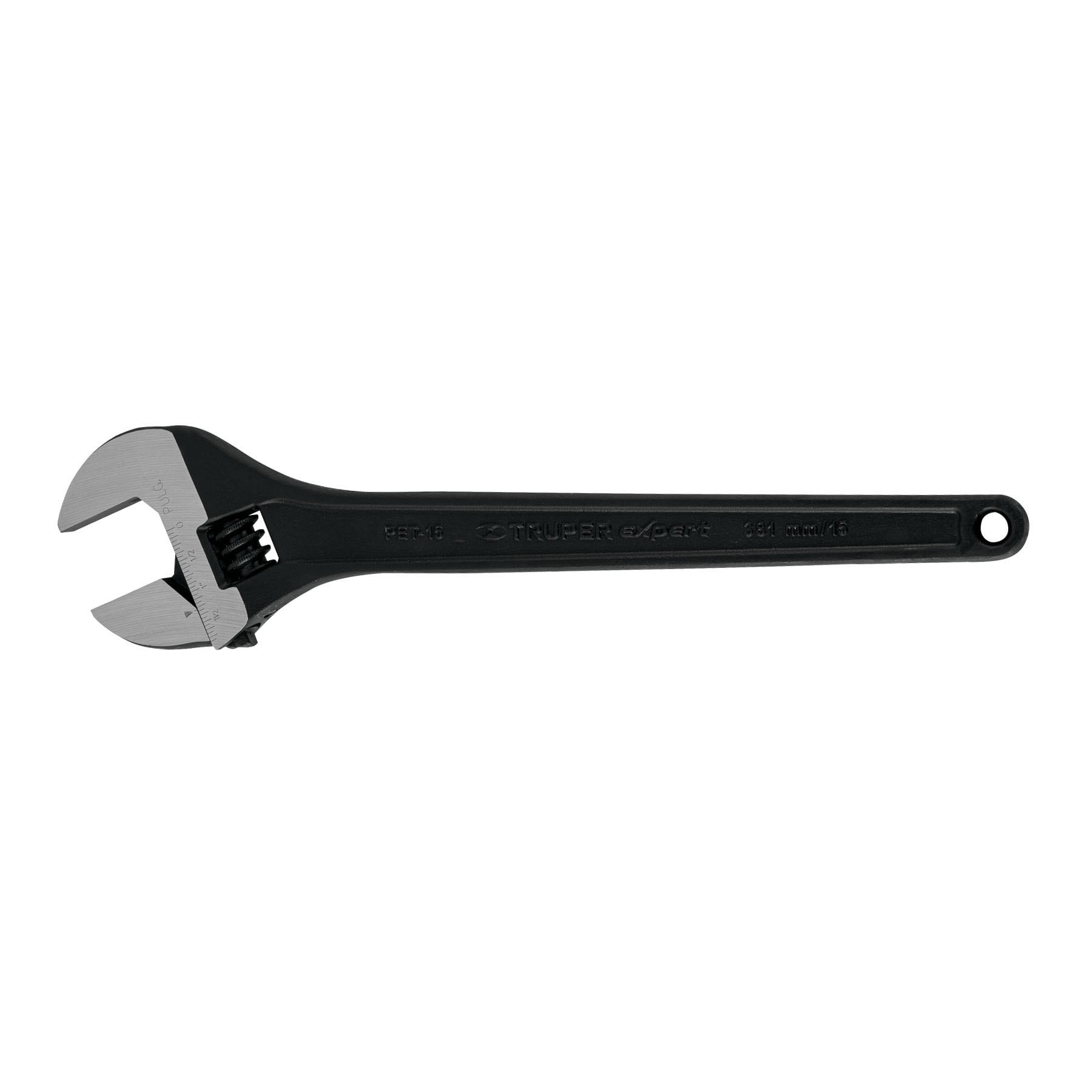 LLAVE AJUSTABLE (PERICO) 15" PROFESIONAL PAVONADA, TRUPER EXPERT 15504