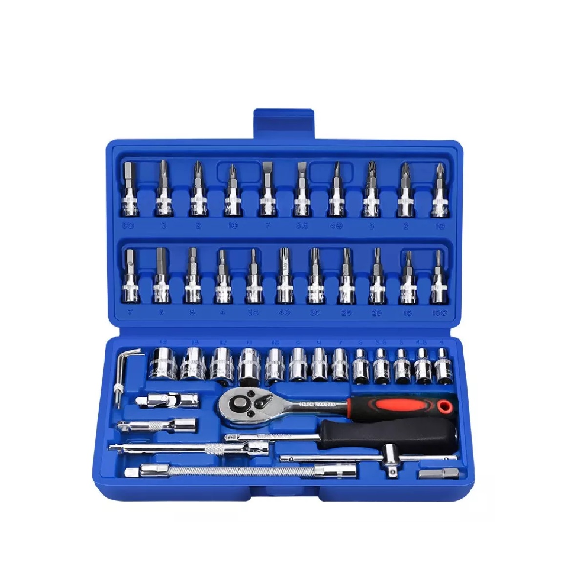 Herramienta Dados De Llave De Trinquete De En Caja Azul