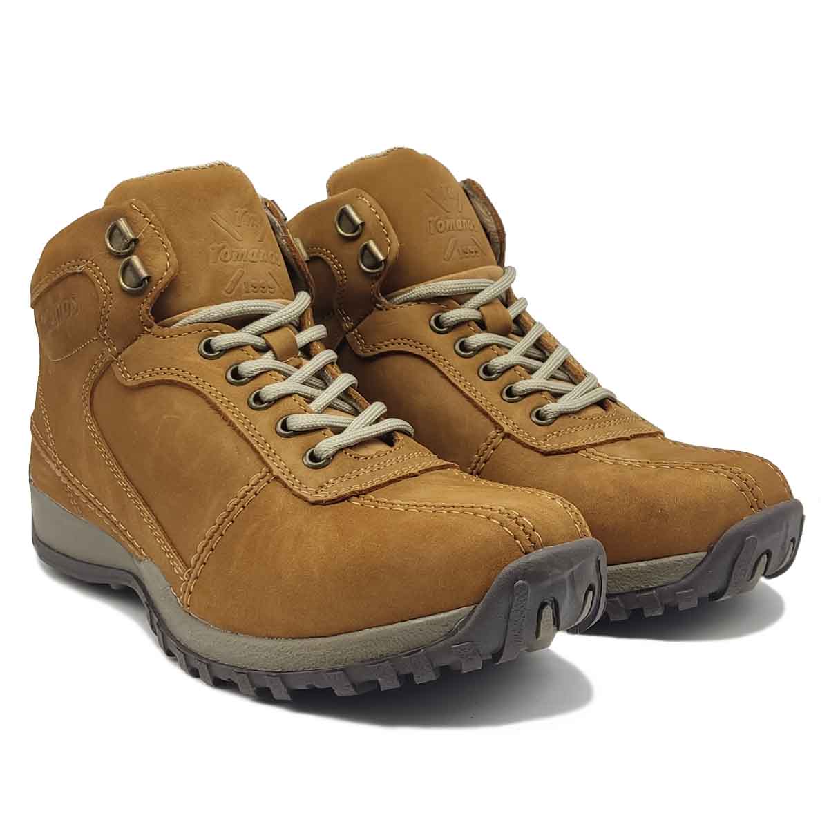 Bota Romanos 722 Café Avellana Hombre Todo Terreno Senderismo Montañismo 100% Piel