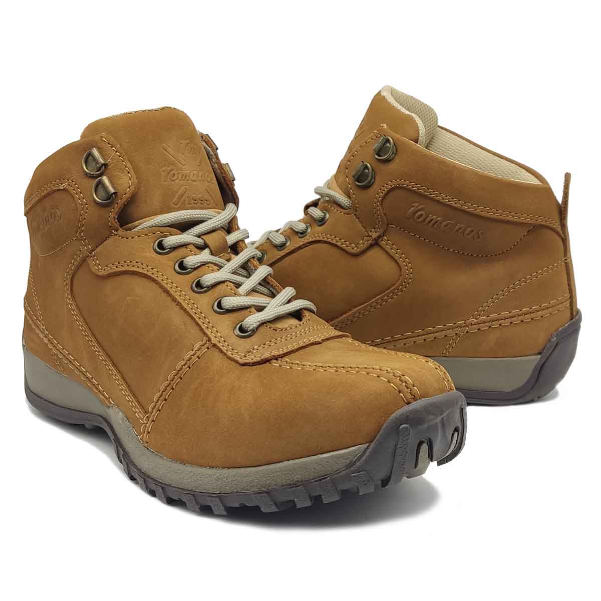 Bota Romanos 722 Café Avellana Hombre Todo Terreno Senderismo Montañismo 100% Piel