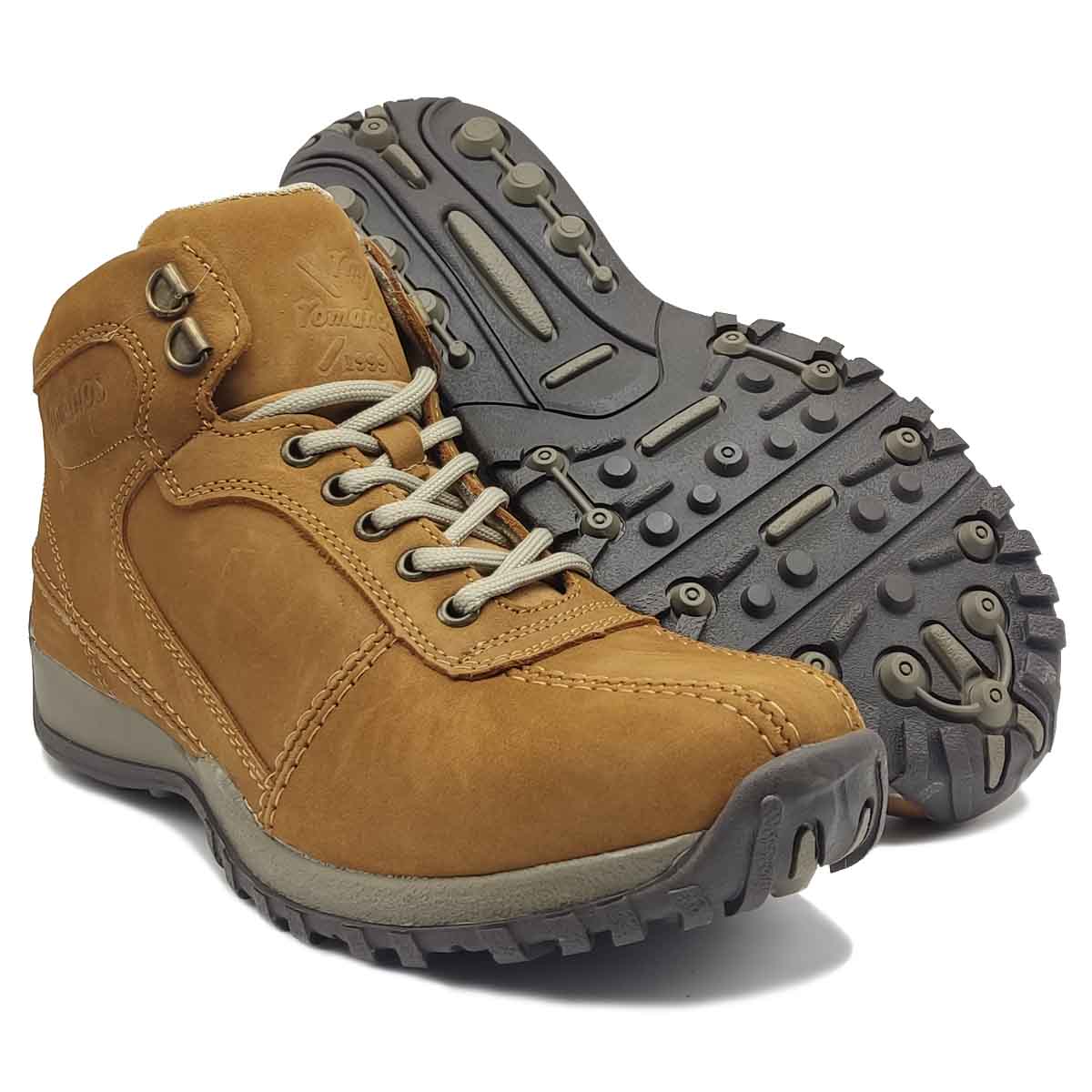 Bota Romanos 722 Café Avellana Hombre Todo Terreno Senderismo Montañismo 100% Piel