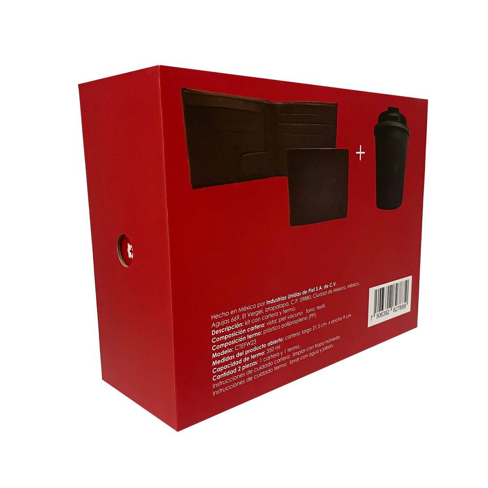 Cartera con Termo Royal Swiss, Kit de Lujo Para Hombre, 2 Piezas