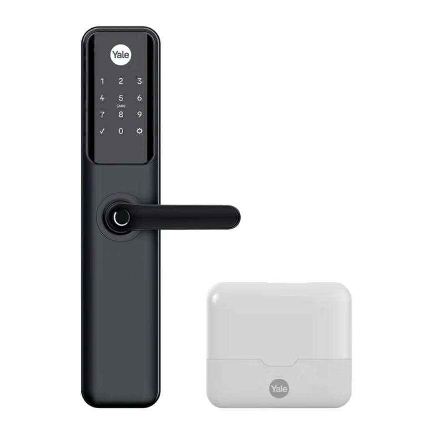 Cerradura Eléctrica Digital Yale YDM60 Color Negro. Con Hub y Módulo Incluídos