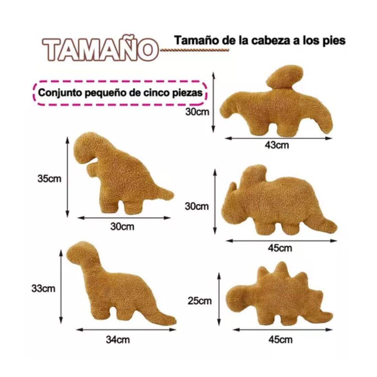 Juguete De Peluche , Dinosaur Chicken Nugget Peluche Muñeca cafe