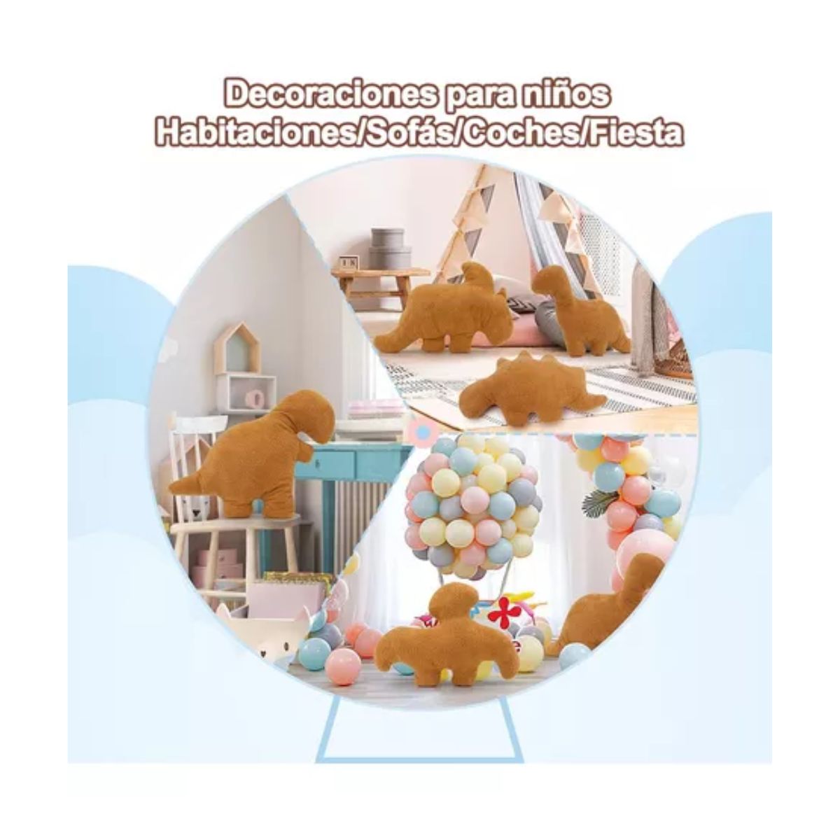 Juguete De Peluche , Dinosaur Chicken Nugget Peluche Muñeca cafe
